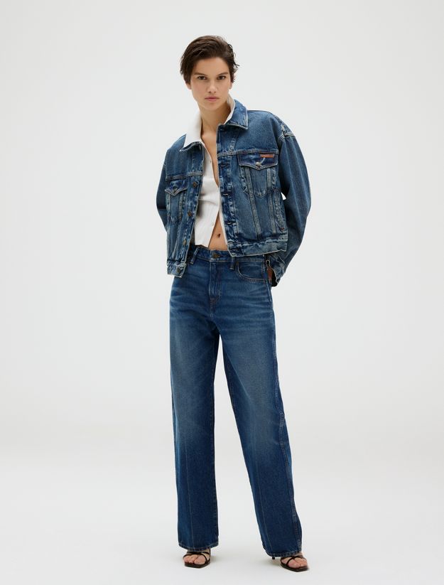 Smooth Knit Cropped Polo Top