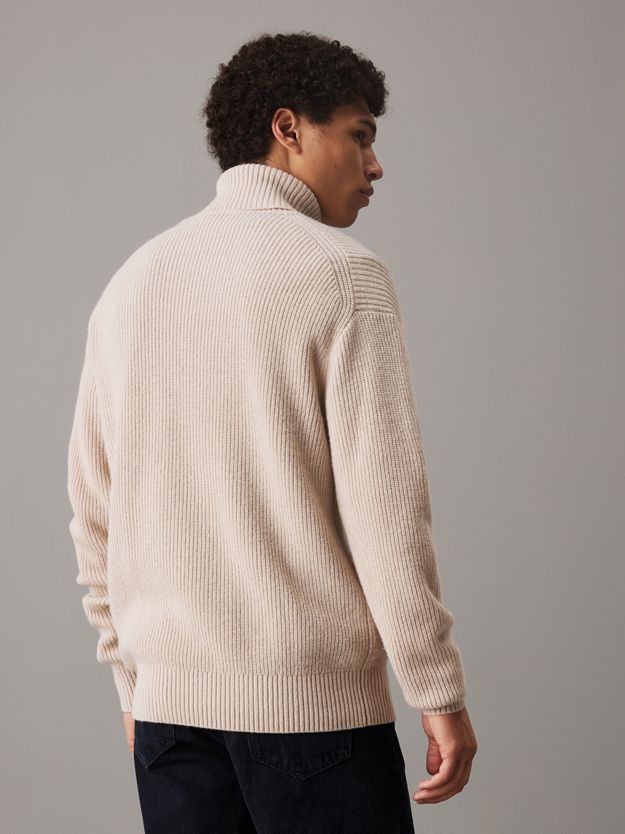Wool Blend Roll Neck Jumper