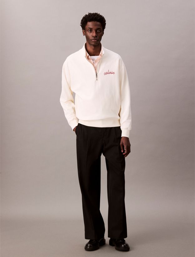 Chain Stitch Logo 1/4 Zip Sweatshirt