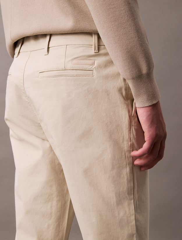 Slim Twill Chino Trousers