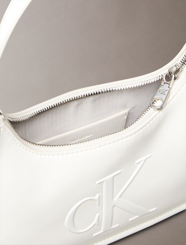 Embossed Monogram Logo Shoulder Bag