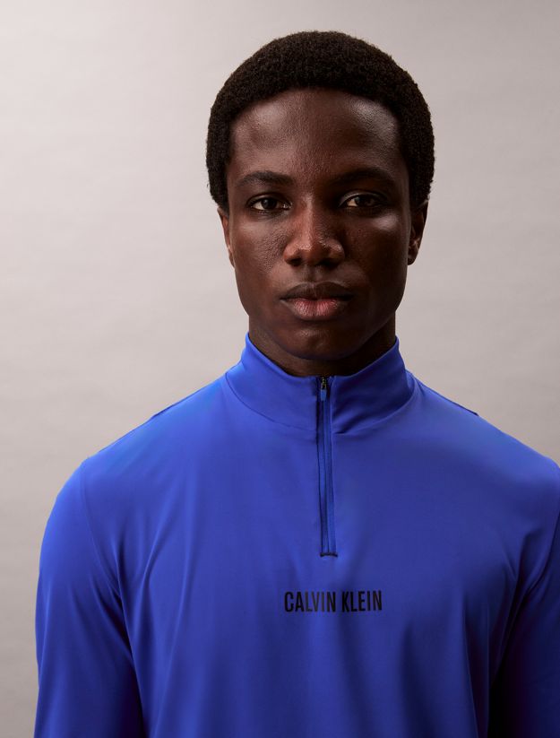 Performance 1/4 Zip Long Sleeve Gym T-shirt