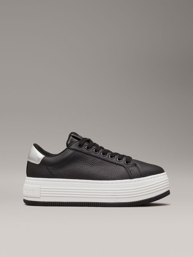 Leather Platform Trainers