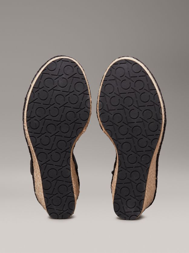 Leather Espadrille Wedge Sandals