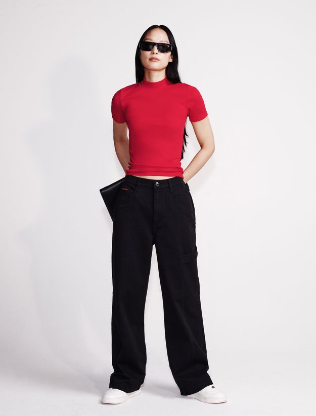 Wide Leg Cargo Trousers