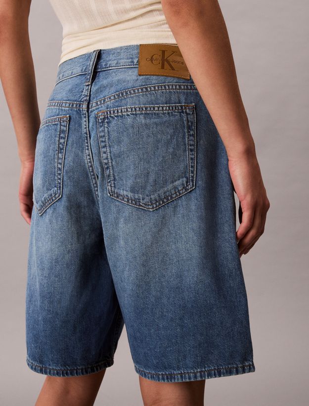 Relaxed Linen Blend Bermuda Shorts