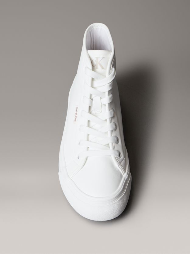 Leather High-Top Platform Trainers