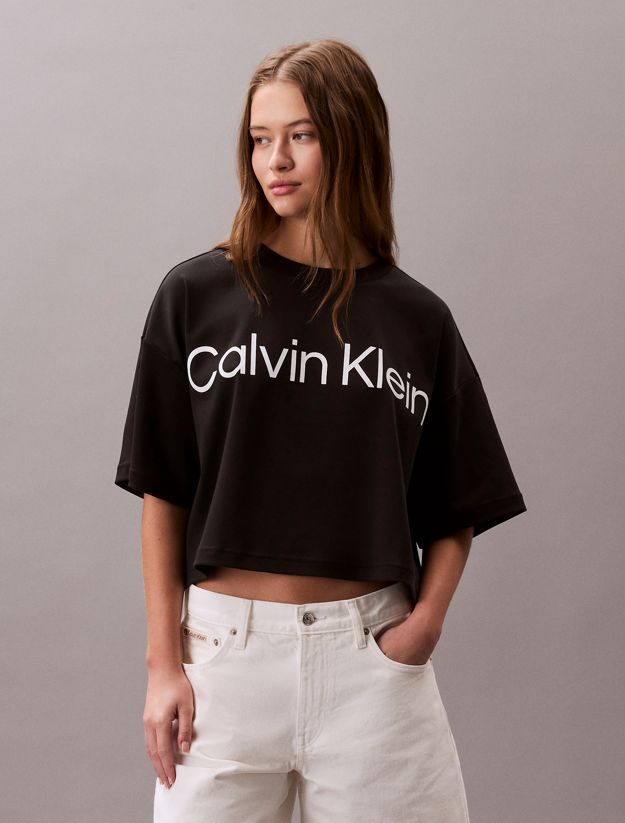 Logo Graphic Boxy Cropped T-Shirt