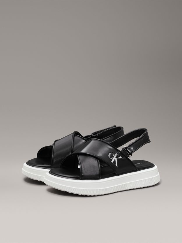 Kids Platform Satin Sandals