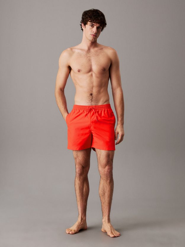 Medium Drawstring Swim Shorts - Logo Tape