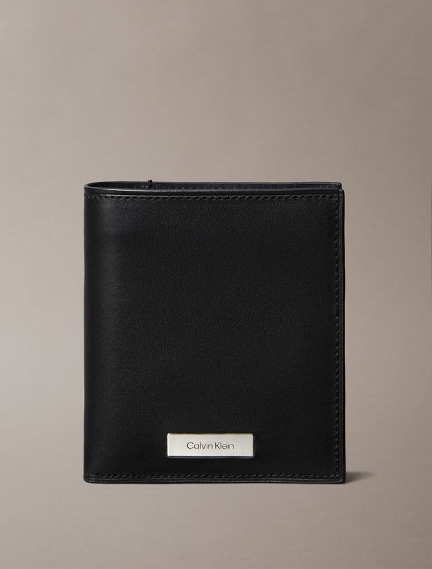 Plaque Logo Trifold Wallet