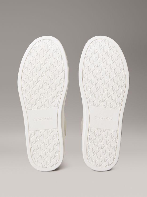 Leather Zip High-Top Trainers