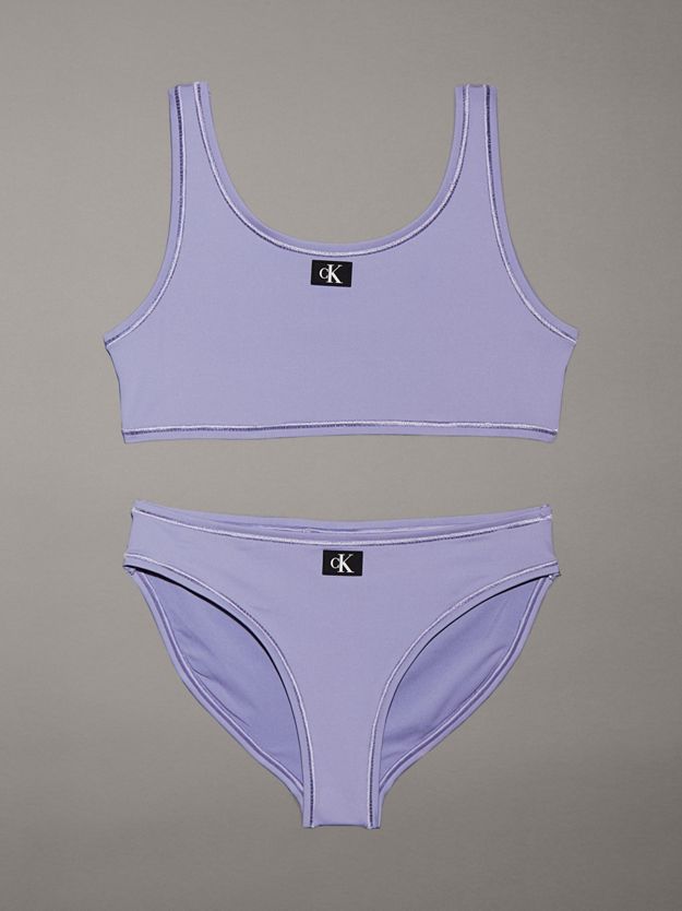 Girls Bralette Bikini Set - CK Monogram