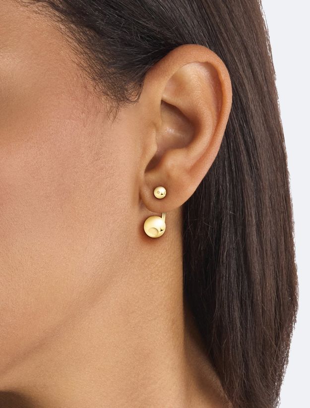 Gold Plated Steel Bubble Earrings