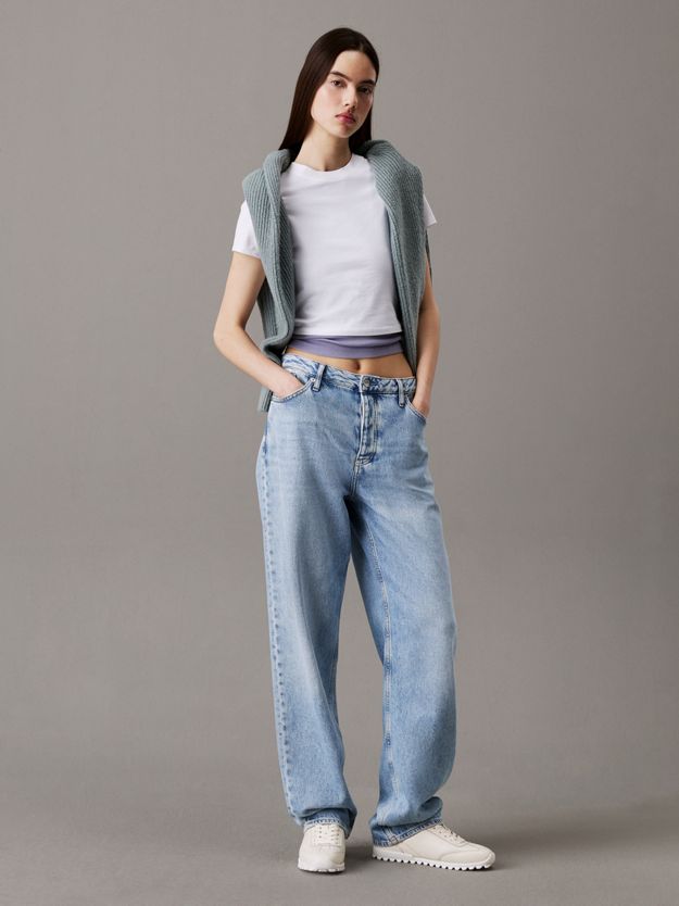 Cropped Cotton Stretch T-shirt