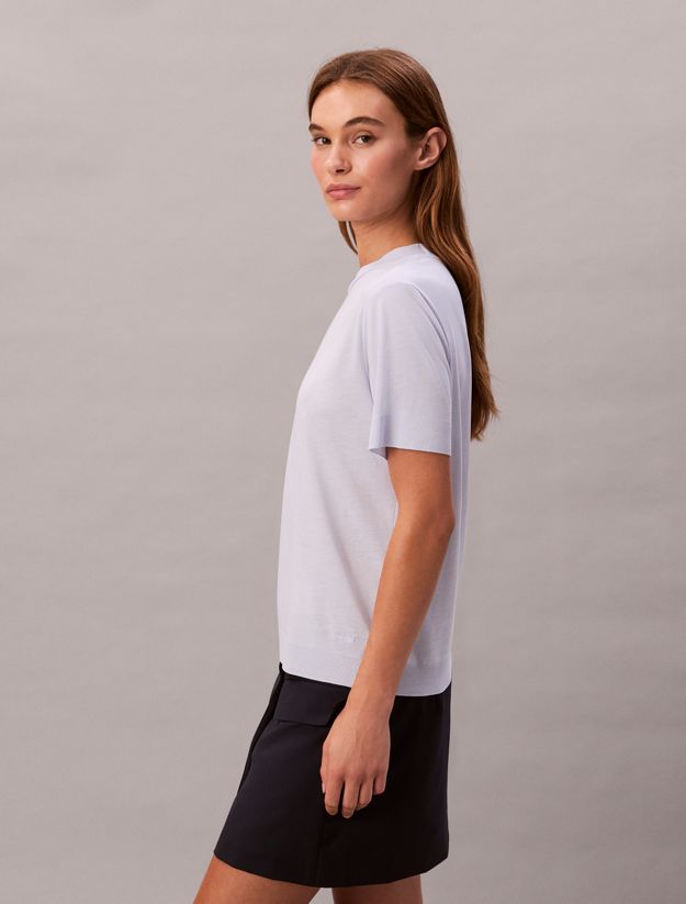 Lyocell Mock Neck T-shirt