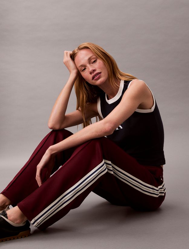 High Shine French Terry Track Pants