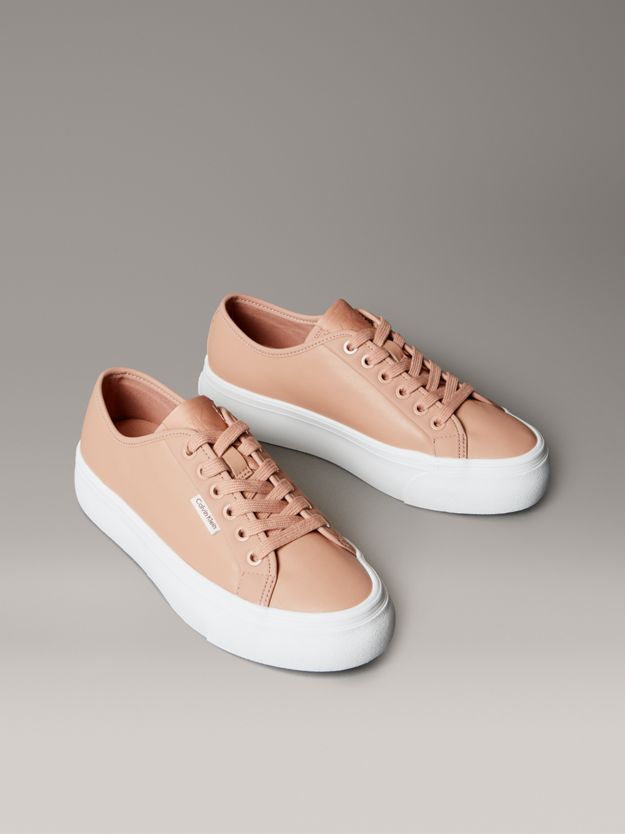 Leather Comfort Platform Trainers