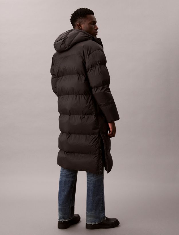 Hooded Nylon Puffer Coat