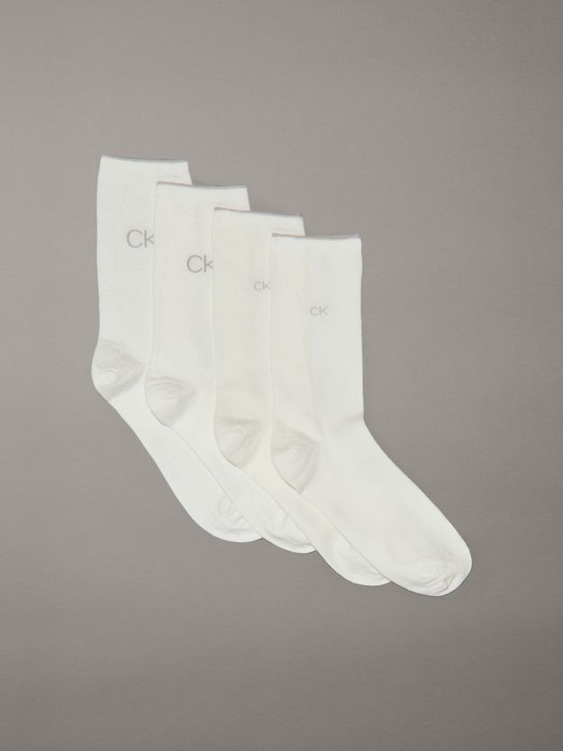 4 Pack Iridescent Crew Socks