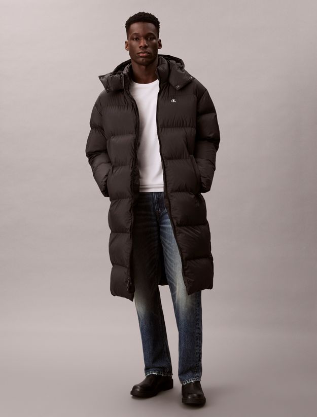 Hooded Nylon Puffer Coat