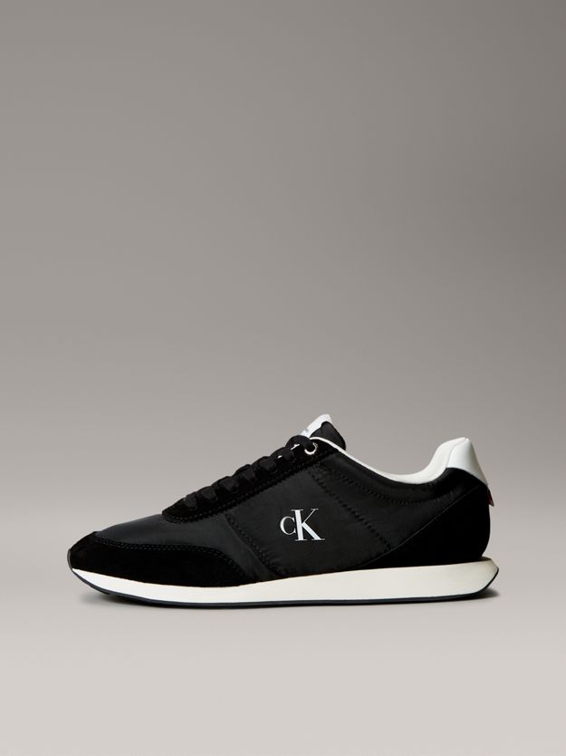 Suede Mix Signature Logo Runner Trainers