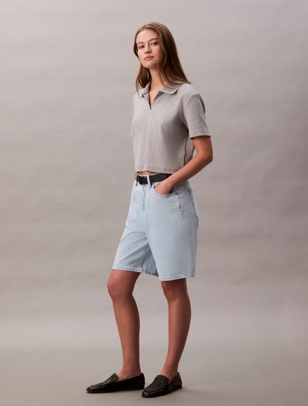 Relaxed Linen Blend Bermuda Shorts