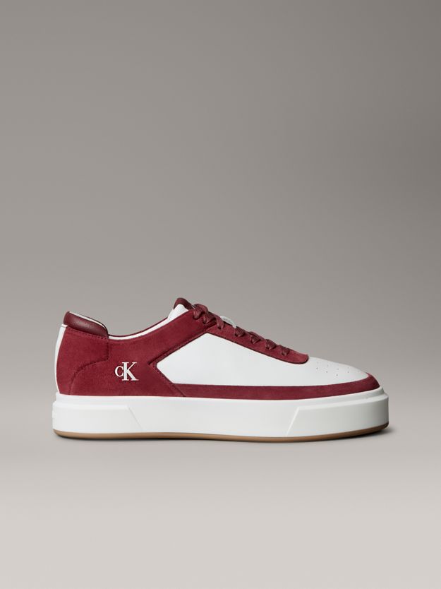 Leather and Suede Signature Trainers