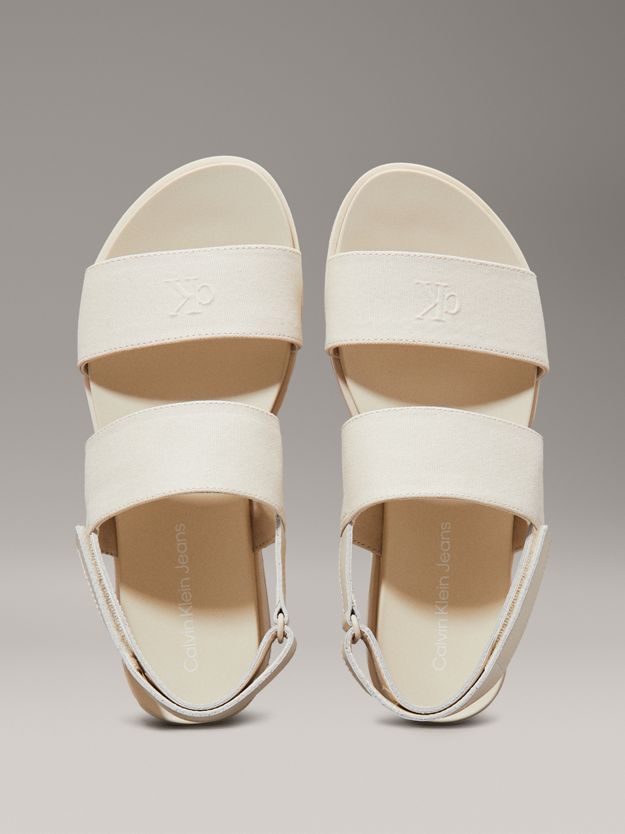 Canvas Platform Wedge Sandals