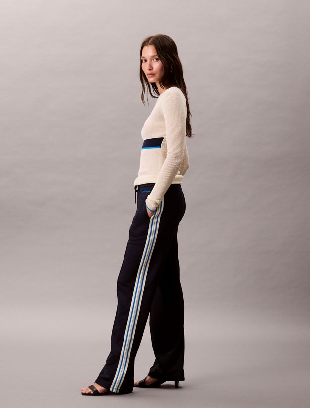High Shine French Terry Track Pants