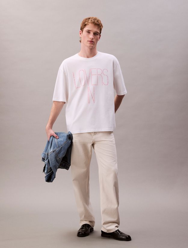 Marc Hundley Pride Lovers In Graphic Relaxed T-Shirt