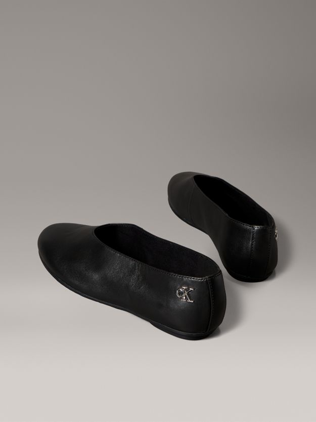 Leather High-Cut Ballerinas