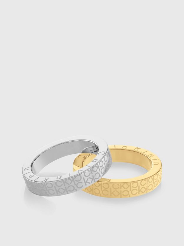 Minimalistic Monogram Rings Set