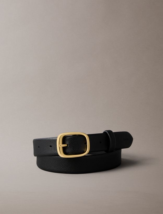 Full Grain Leather Chunky Buckle Belt