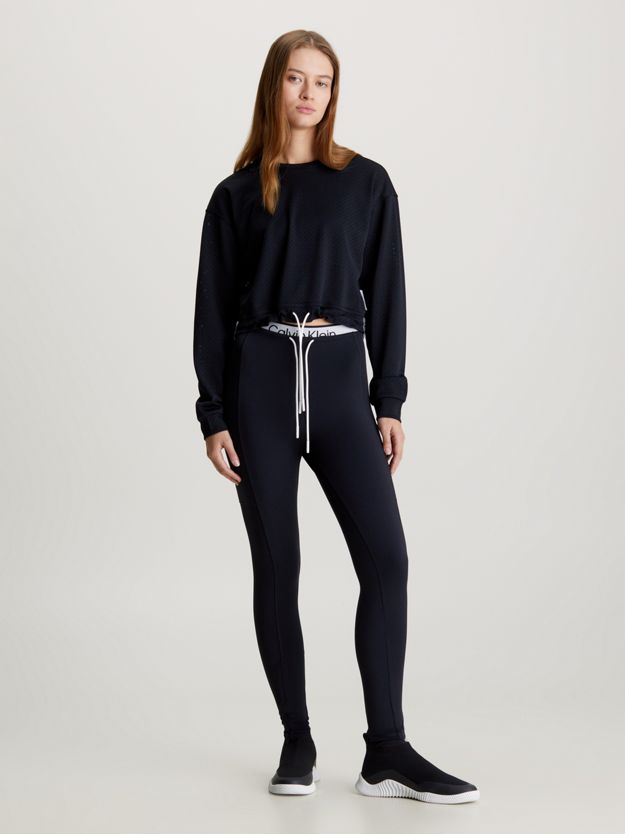 Mesh Cropped Sweatshirt