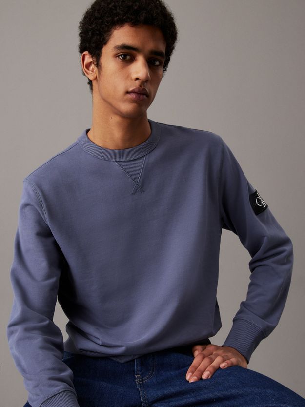 Cotton Terry Badge Sweatshirt