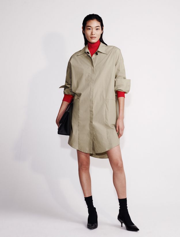 Poplin Woven Mini Shirt Dress
