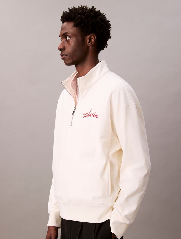 Chain Stitch Logo 1/4 Zip Sweatshirt