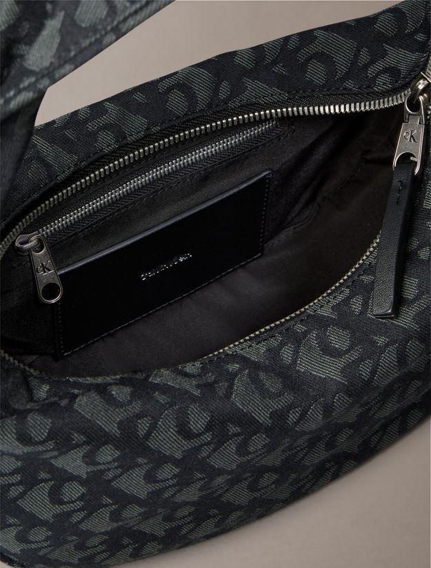 Logo Jacquard Hobo Bag