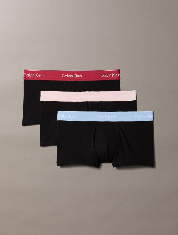 3 Pack Low Rise Trunks - Icon Cotton Stretch