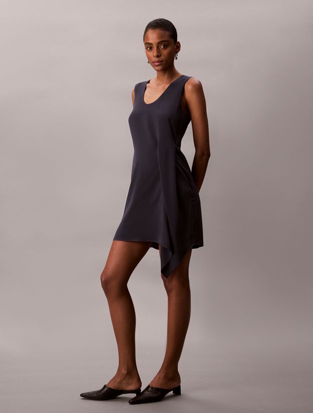 Mini Crepe Waterfall Dress