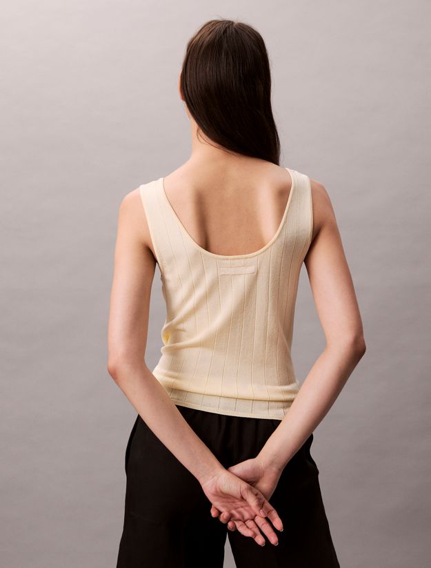 Viscose Blend Ribbed Tank Top