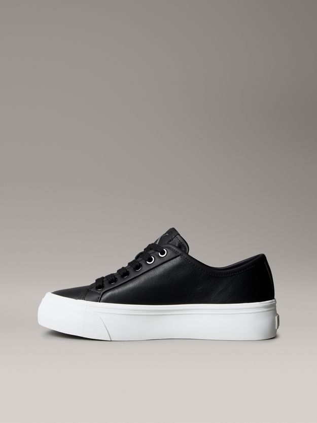 Leather Comfort Platform Trainers