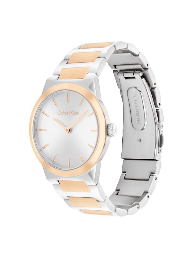 Two-Tone Stainless Steel Bracelet Watch