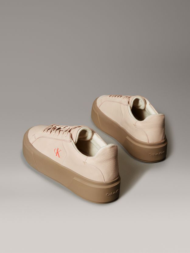 Leather Warm Winter Platform Trainers