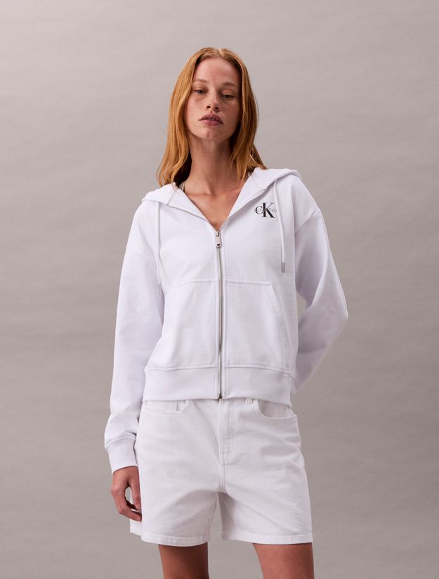 Monogram Zip Up Hoodie