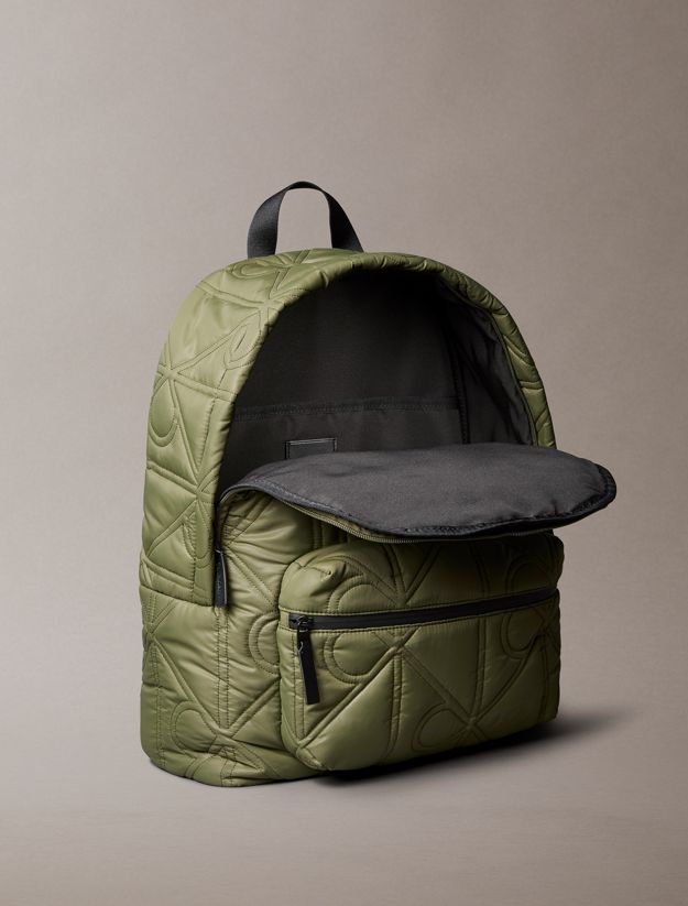 Puffer Monogram Logo Backpack