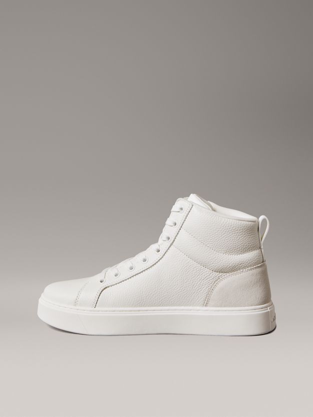 Leather Zip High-Top Trainers