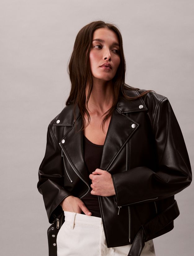 Faux Leather Biker Jacket