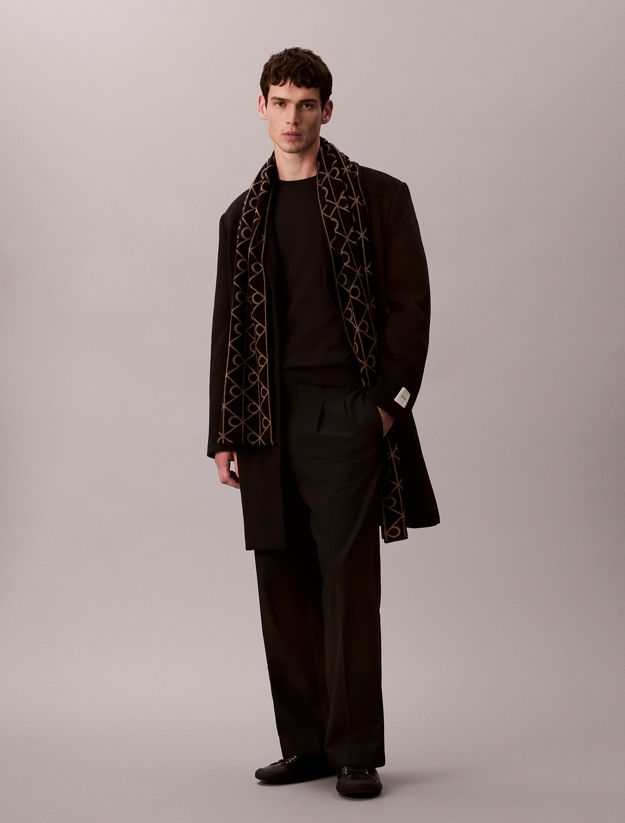 Reversible Wool Cashmere Blend Scarf